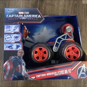 Marvel Captain America Stunt Car Red and Blue.  Brand new in package.